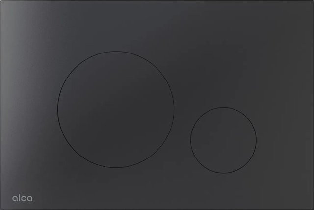 Alcadrain Betätigungsplatte TURN-BLACK Dual Flush aus Edelstahl in Schwarz-Matt - Bild 1