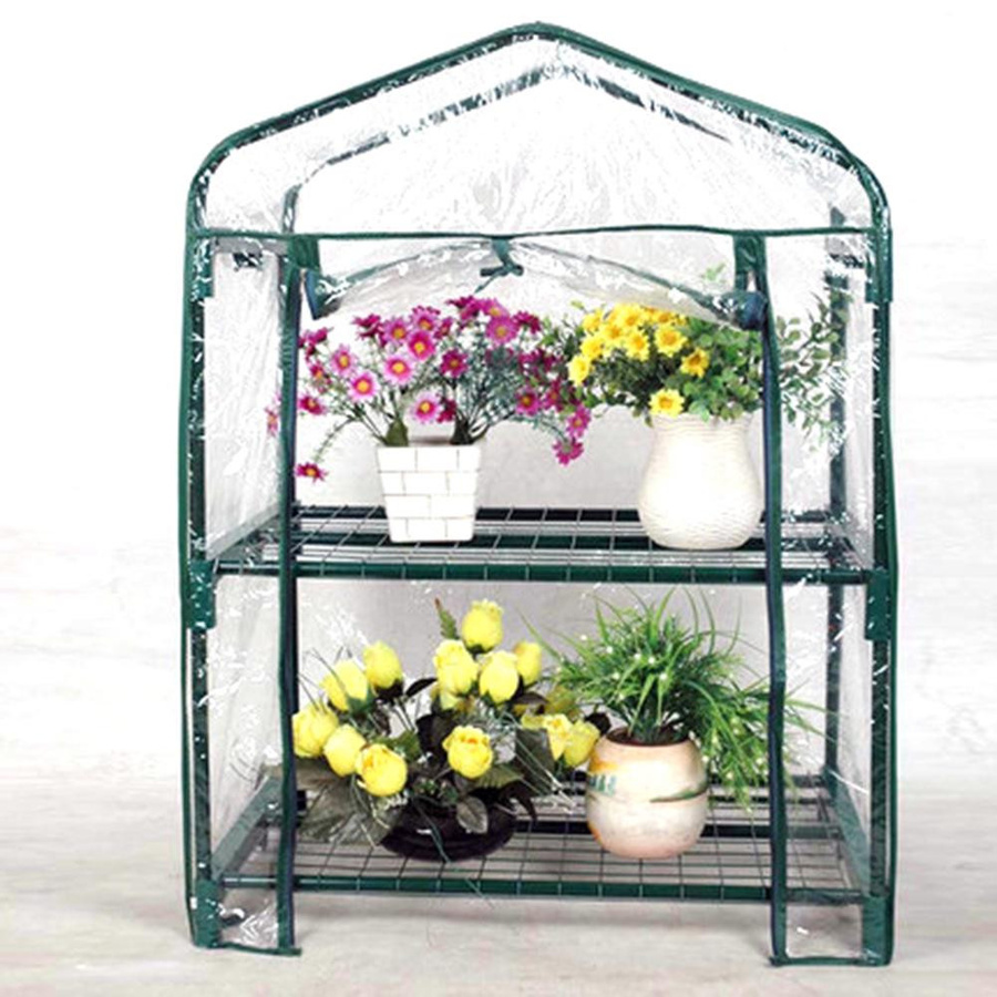 Koogeelife Gewächshausabdeckung Type 3 aus transparentem PVC, frostsicher und wärmeisolierend für den Gartenbau - Bild 1