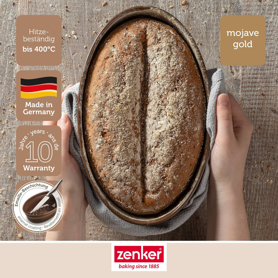 Zenker Brotbackform oval aus Emaille, B: 26,5 cm, T: 16,5 cm - Bild 2
