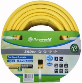 Gartenschlauch floraworld Silber 20 m mit 12,5 mm Durchmesser und 1/2Z Anschluss - Bild 1