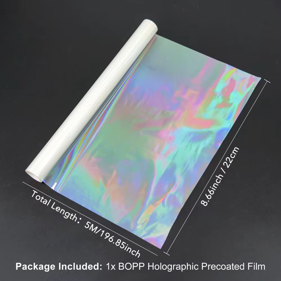BOPP-Holografische Laminierfolie transparent wasserdicht und kratzfest Breite: 22 cm - Bild 2