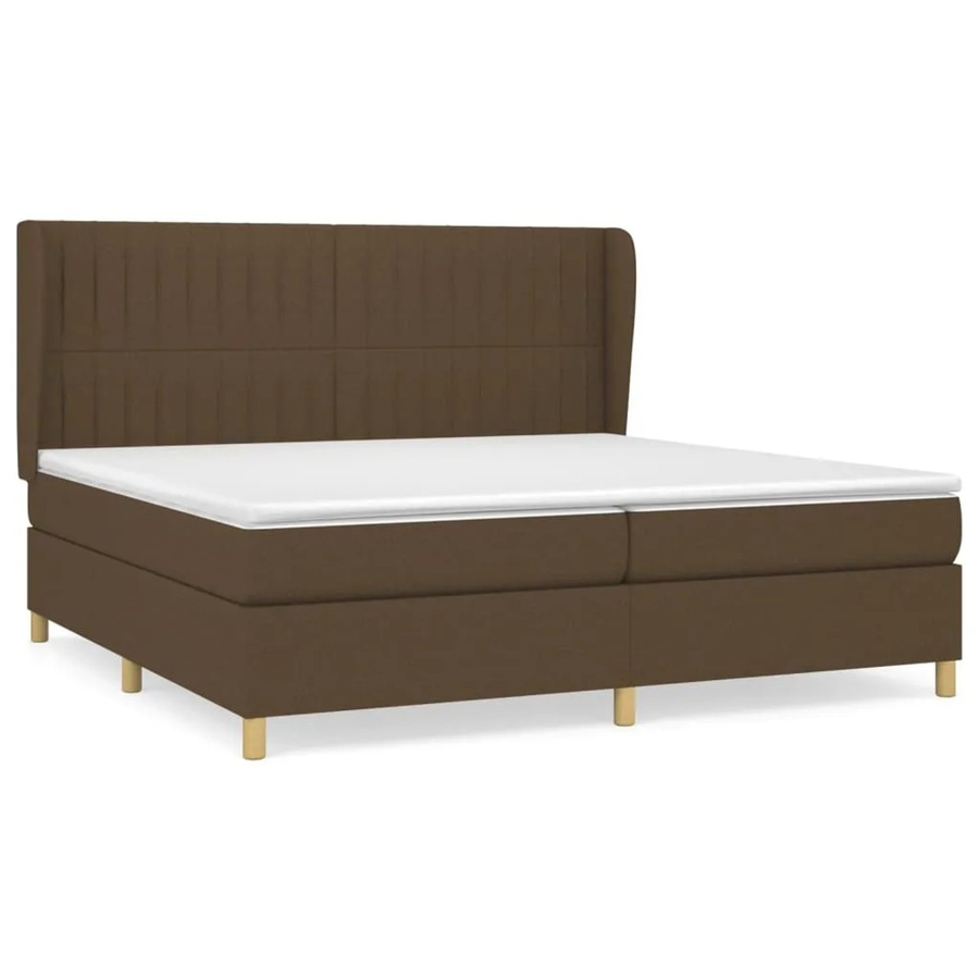 vidaXL Boxspringbett Hybrid mit Matratze und Taschenfederkern, Braun, B/T: 200 x 200 cm - Bild 2
