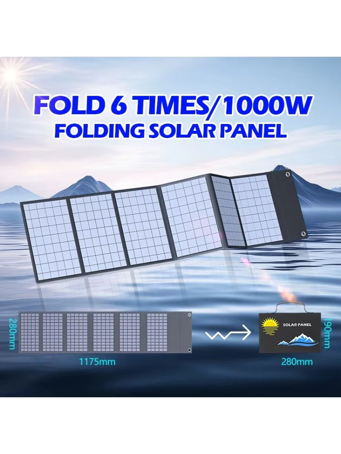 ZRGAE Tragbares faltbares Solarpanel-Ladegerät mit USB und DC für Camping, 18V, Schwarz - Bild 6
