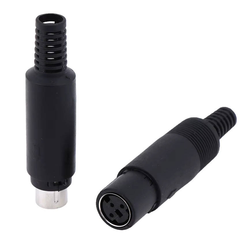 BSN Mini-DIN Stecker und Buchse für Chassis-Kabelmontage in Schwarz - Bild 4