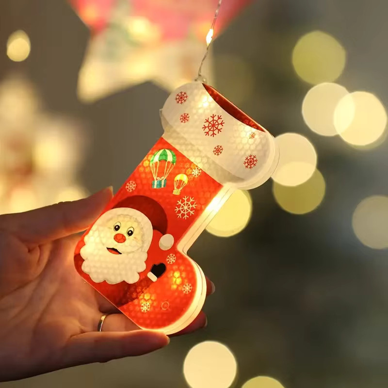 DIY LED Vorhang-Weihnachtsbeleuchtung mit 8 Modi, USB-betrieben, Warmweiß und Multicolour, festliche Dekoration im Vintage-Stil - Bild 3