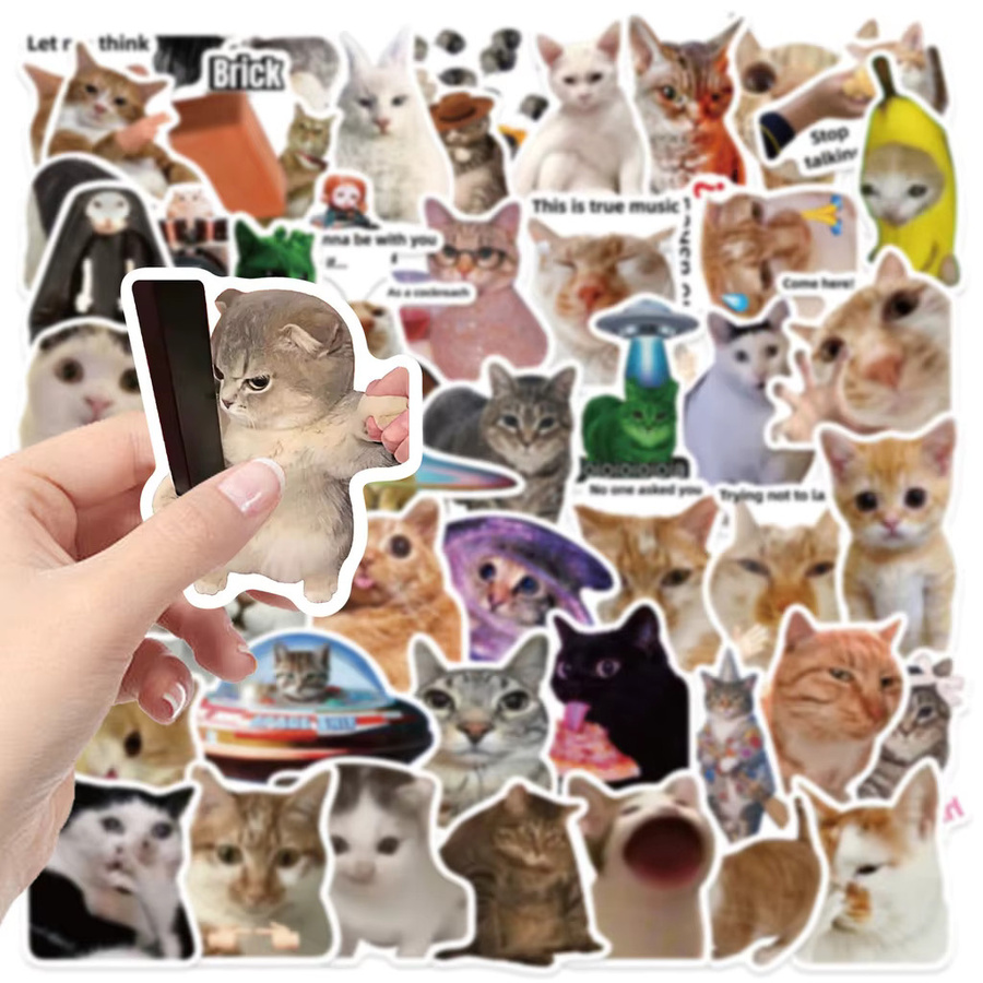 100 Stück wasserfeste Katzen-Graffiti-Aufkleber in Multicolour für DIY-Dekoration von Gitarren, Schreibwaren, Gepäck und Notebooks von AufnahmeYourLife Store - Bild 3
