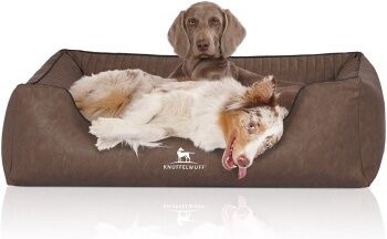 Knuffelwuff Hundebett Chesapeake Orthopädisch aus Kunstleder in Braun XL - Bild 3