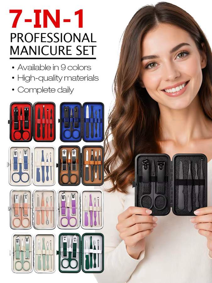LGRAMER Nagelknipser-Set 7-teilig, Schwarz, Unisex - Bild 6