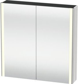 Duravit XSquare Universal-Spiegelschrank in Weiß Supermatt mit 2 Türen und LED, B/H/T: 80 x 80 x 15,5 cm - Bild 1