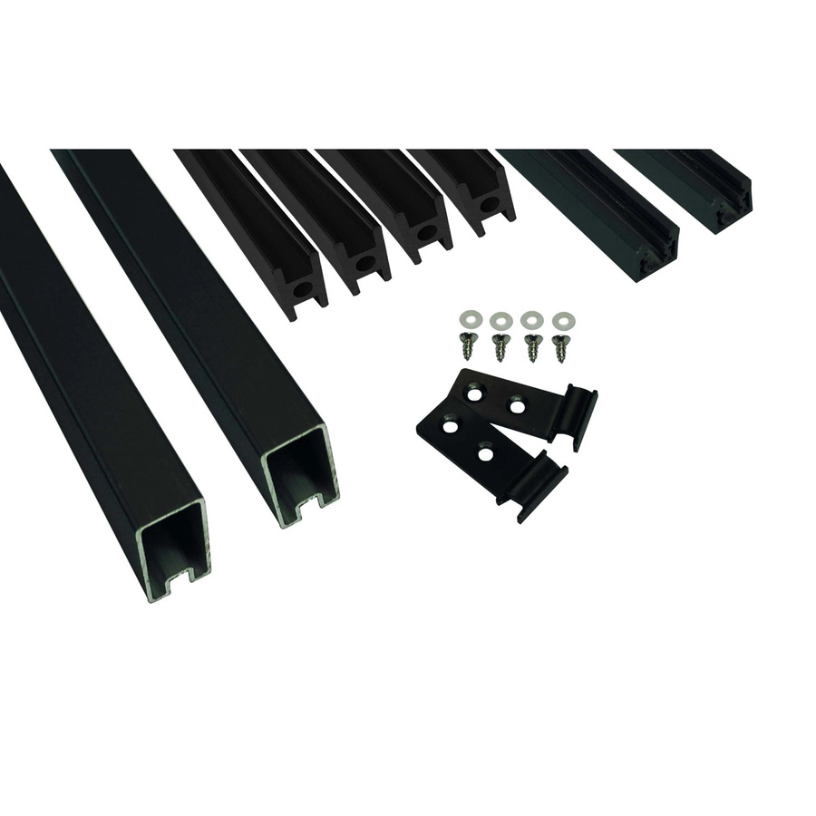 T & J HPL-Steckzaun-Leistenset aus Aluminium in Anthrazit, coextrudiert - Bild 2
