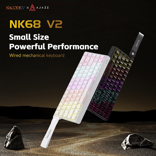Ajazz NK68 V2 Mechanische Gaming-Tastatur mit Hot-Swap roten Schaltern - Bild 1