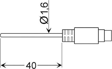 Greisinger GLF 401 MIN Luftfühler Pt100 aus Edelstahl für -25 bis 70°C - Bild 1