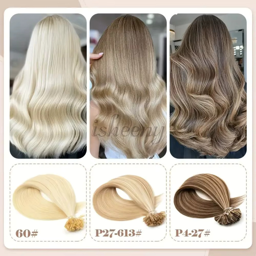 isheeny U Tip Haarverlängerungen, Remy Keratin Haar, 50 Stränge, 30 g - Bild 3
