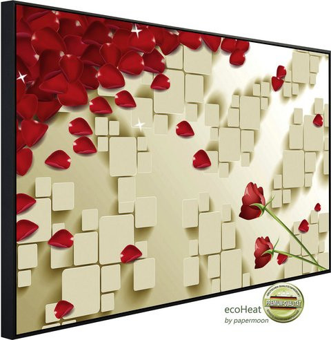 papermoon EcoHeat Infrarotheizung mit Rosenmuster in Bunt und Matt-Effekt mit App-Steuerung und WLAN - Bild 1