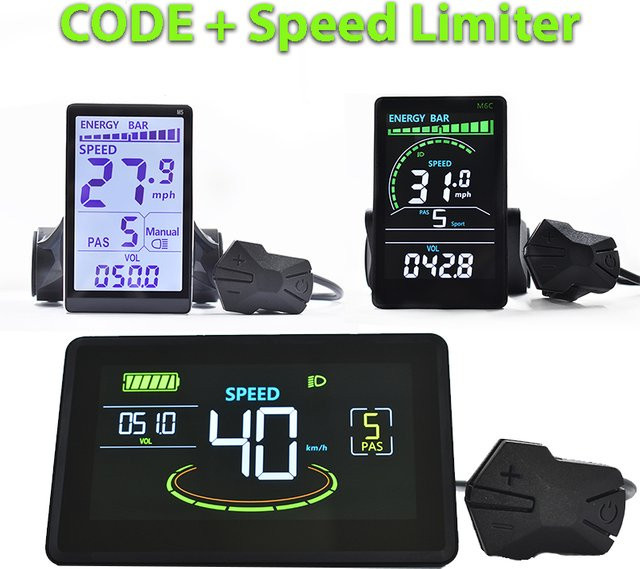 Haytrix Elektrischer Fahrradcomputer Digitaler Mehrfarbiger Tachometer mit Stoppuhr und Kilometerzähler für dein E-Bike in Schwarz und Multicolour - Bild 1