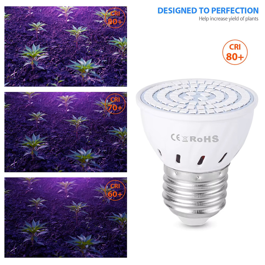 9W Vollspektrum LED Wachstumslicht E27 für Zimmerpflanzen und Gewächshäuser, Weiß - Bild 4