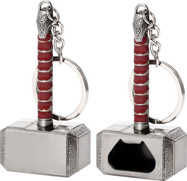 Bandai Thor Hammer Flaschenöffner Schlüsselanhänger, Metall, Avengers Alliance - Bild 1