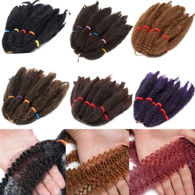 Benehair Afro Kinky Twist Haarverlängerung, Synthetisch, Damen - Bild 1