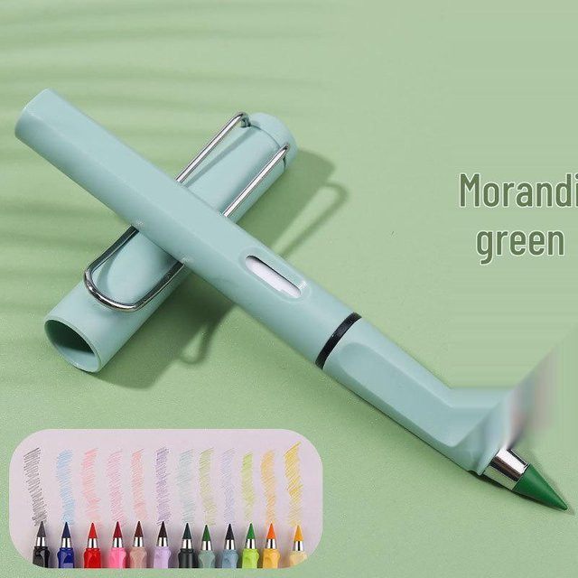 the BAY Radierbare Farbstifte Set mit 12 Ewigen Farben in Multicolour und Grün, HB, ohne Anspitzen für Kinder und Schüler - Bild 1