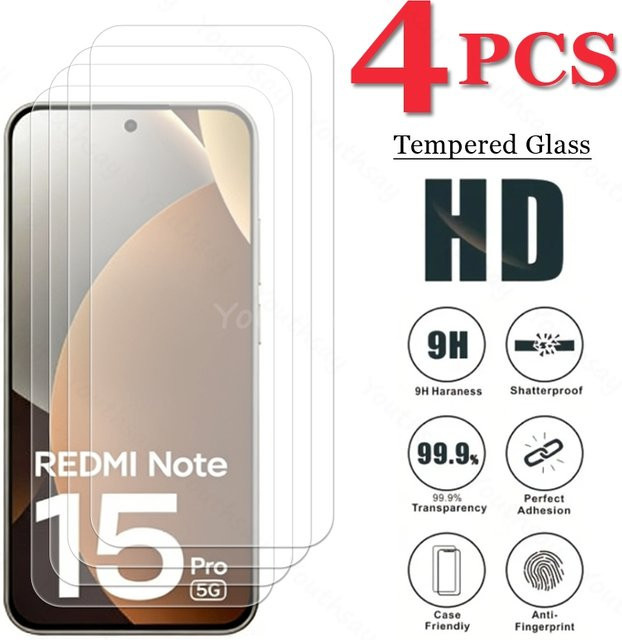 Xiaomi Redmi Note 15 Pro 5G Panzerglas Schutzfolie Transparent Anti-Scratch Gehärtetes Glas - Bild 1
