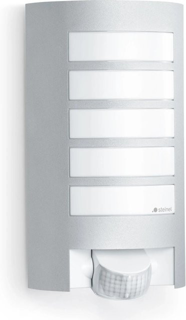 Steinel L 12 S Außenwandleuchte in Silber mit Bewegungsmelder und Dämmerungssensor, E27, IP44 - Bild 1