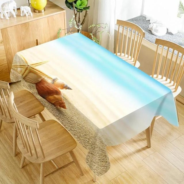 Rechteckige Tischdecke von JMG Household Supplies in Blau mit Sommer-Ozean-Motiv, B/L: 180 x 140 cm - Bild 1