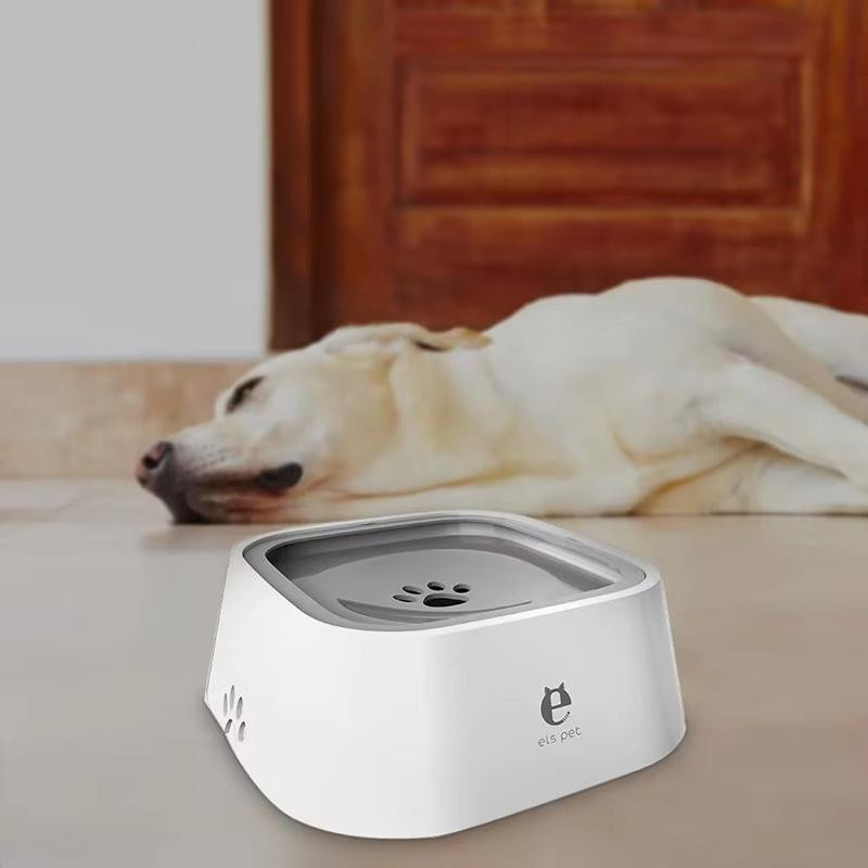 Trinkwasserspender für Hunde und Katzen von Yiran Furniture, schwimmender Napf aus Kunststoff, 1,5 l, weiß - Bild 4