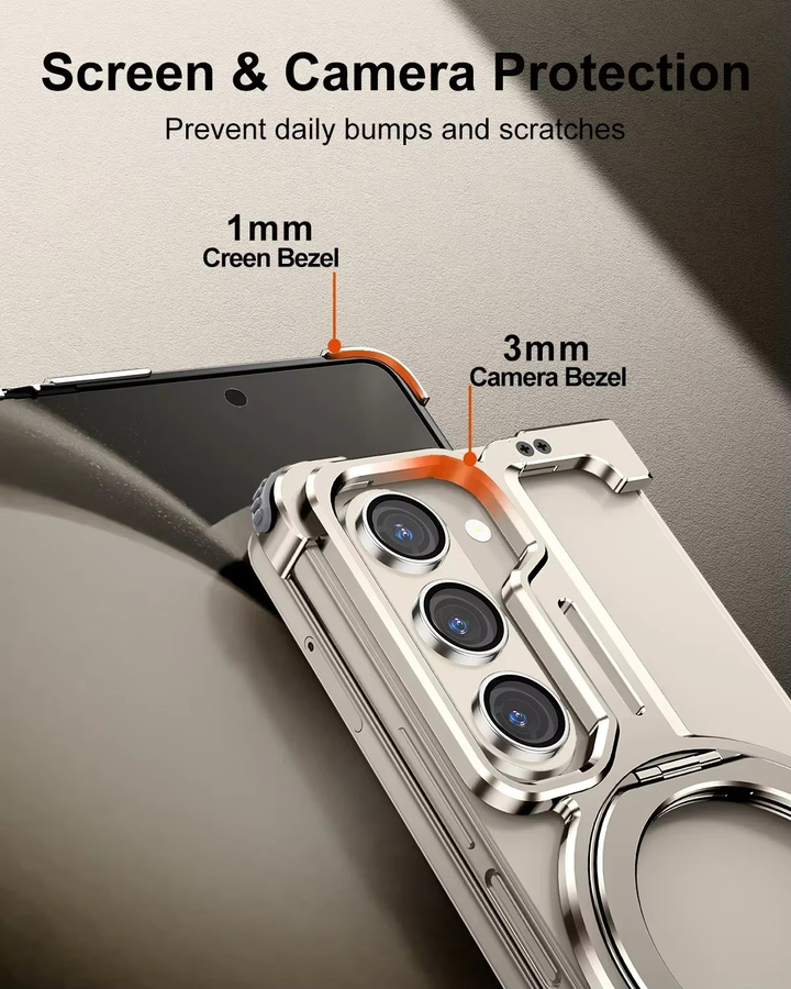 Eary Schutzhülle für Samsung Galaxy Z Fold 6 mit 360 Grad drehbarem magnetischem Metallständer und stoßfestem Rahmenlose Design - Bild 6