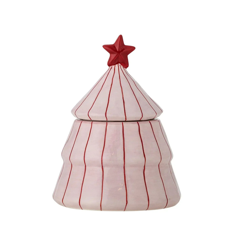 Bloomingville Vorratsdose Shirly aus Steingut in Rosa mit Luftdichtem Verschluss, Durchmesser: 16 cm - Bild 1
