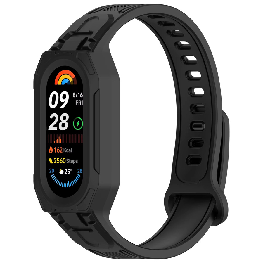 Xiaomi Silikonarmband mit Schutzhülle, Schwarz, Miband 10 9 8 - Bild 2