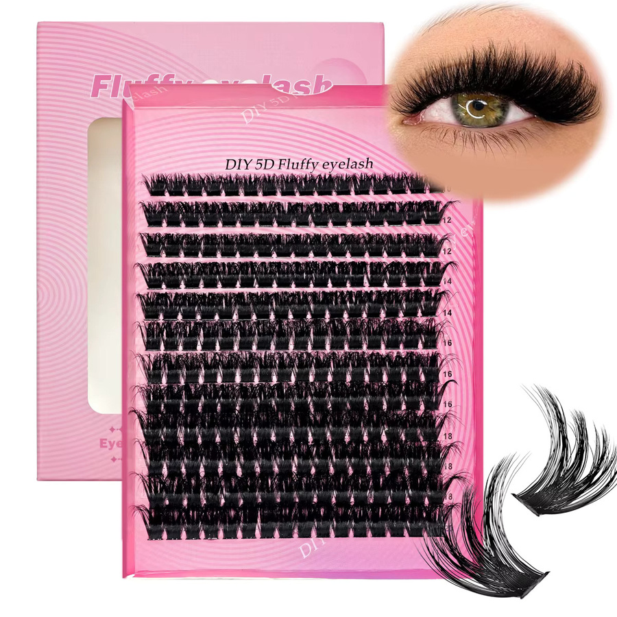 Anlinnet Wimpern-Cluster CC/DD Curl, 240 Stück, 10-20mm, Unisex - Bild 2