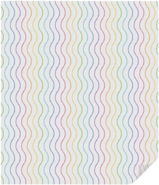 Tulup Fensterfolie Regenbogenlinien Sichtschutz Milchglasoptik, Farbe: Weiß/Mehrfarbig, Breite: 100 cm, Höhe: 116 cm - Bild 1