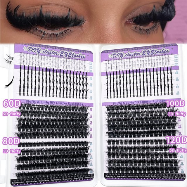 AMSDCN Spike-Wimperncluster, 30D-160D, Unisex - Bild 1