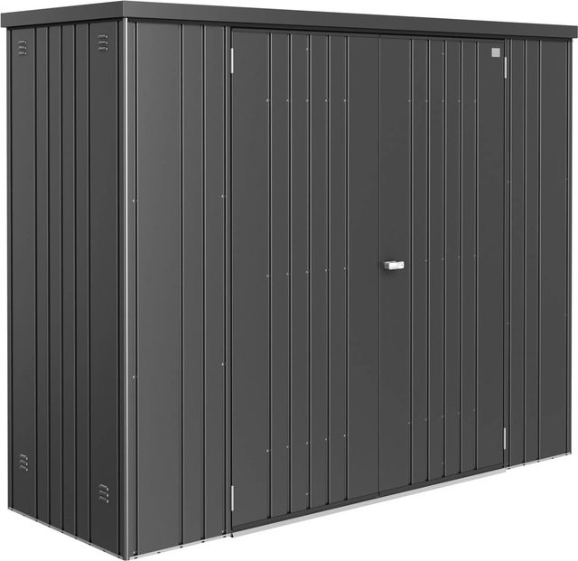 Biohort Geräteschrank aus Metall in Grau mit Scharniertüren und Regalböden, B/T/H: 227 x 83 x 182,5 cm - Bild 1