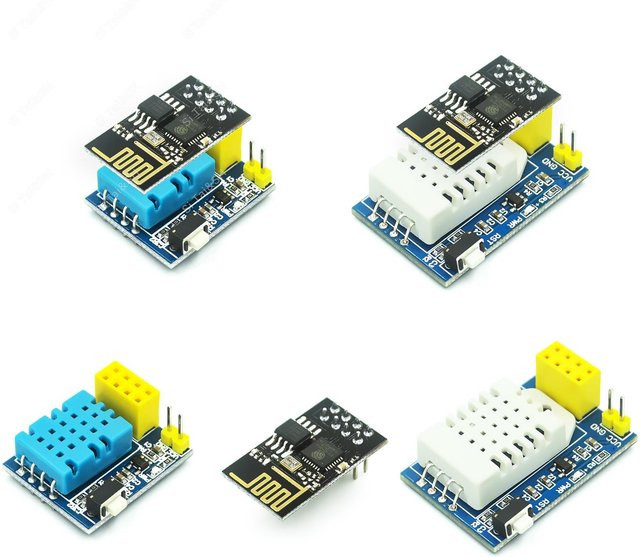 Si Tai&SH ESP8266 ESP-01 ESP-01S ESP01 DHT22 AM2302 Digitales Temperatur- und Feuchtigkeitssensor Wifi Modul in Multicolor - Bild 1