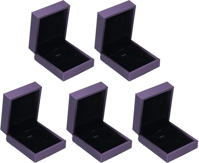 5er Set Schmuckverpackungsboxen von KONNWEI als exquisite Ohrring-Organizer-Etuis aus Stoff und Plüsch für dein Zuhause oder dein Schmuckgeschäft - Bild 1