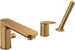 Duravit Wannenarmatur Wave mit 2 Griffen in Bronze gebürstet - Bild 1