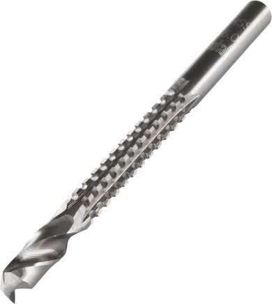 Wolfcraft Fräsbohrer Zylinder aus HSS-Stahl in Silber, Durchmesser: 6,0 mm, Länge: 9,0 mm - Bild 1