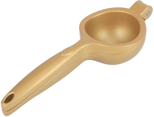 TOMTOP JMS Manuelle Zitronenpresse aus Zinklegierung in Gold mit ergonomischem Griff - Bild 1