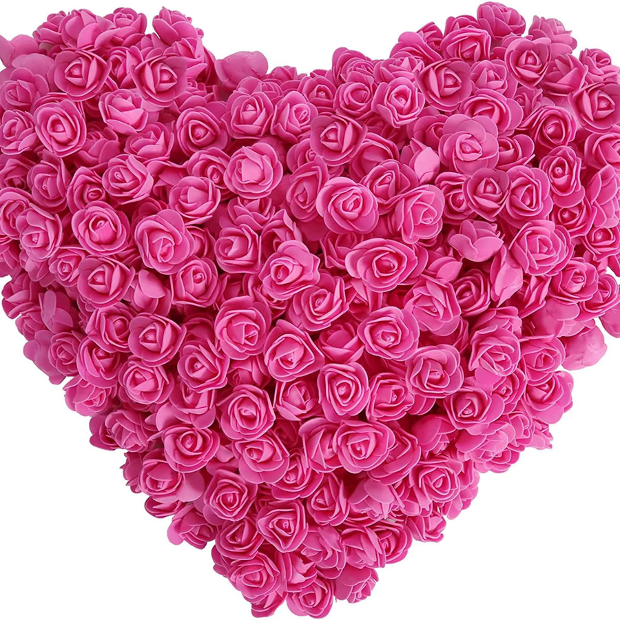 ZQCY Künstliche Schaumblumen in Herzform für Valentinstag und Hochzeit als Tischdekoration und DIY-Geschenk - Bild 3