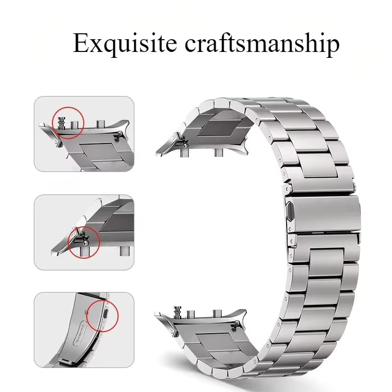 Uhrenarmband Edelstahl, Faltschließe, Unisex - Bild 2