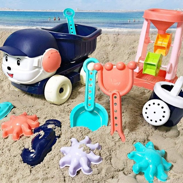SONGYI Strand Sand Spielzeug, Auto Modell, Sprinkler, Dusche, Schaufel, Bunt / Mehrfarbig - Bild 1