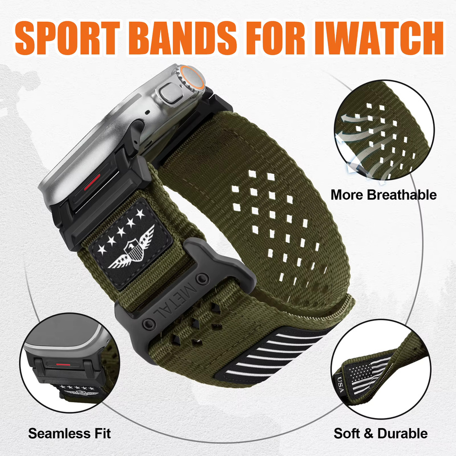 Uhrenarmband Sportschlaufe Nylon, Unisex - Bild 3