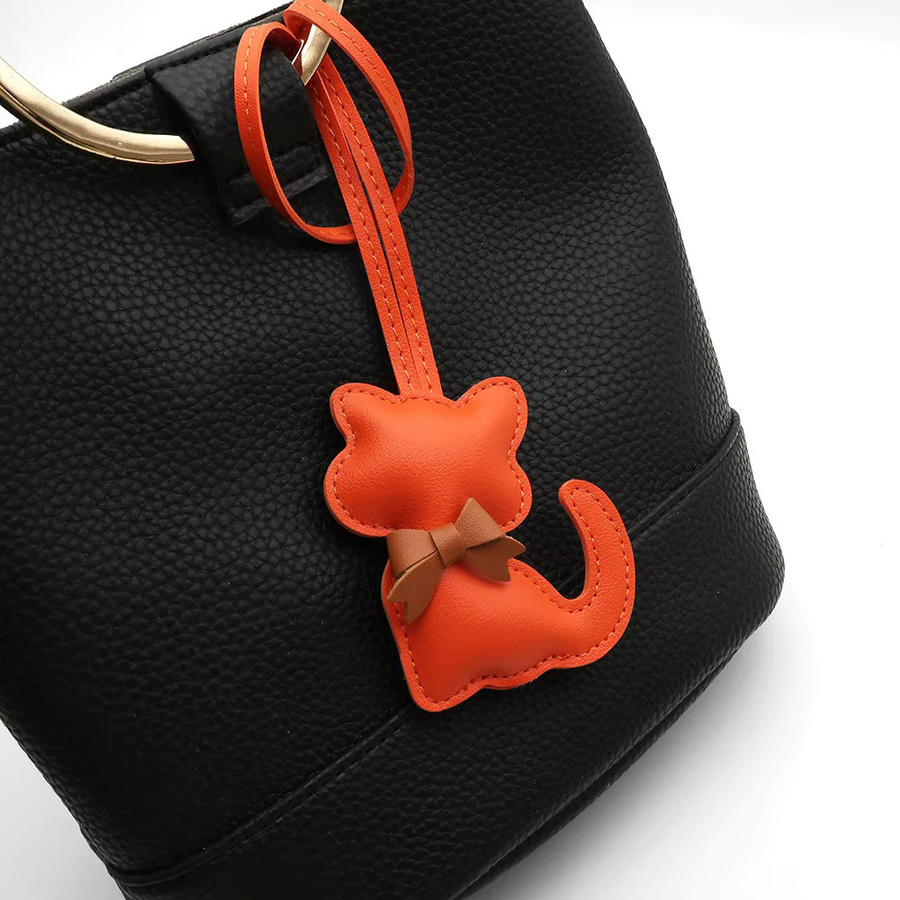 JPXB Taschenanhänger Kätzchen, PU-Leder, Schleife, Damen - Bild 2