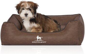 Knuffelwuff Hundebett Scottsdale Sofa aus Kunstleder in Braun mit erhöhtem Rand - Bild 3