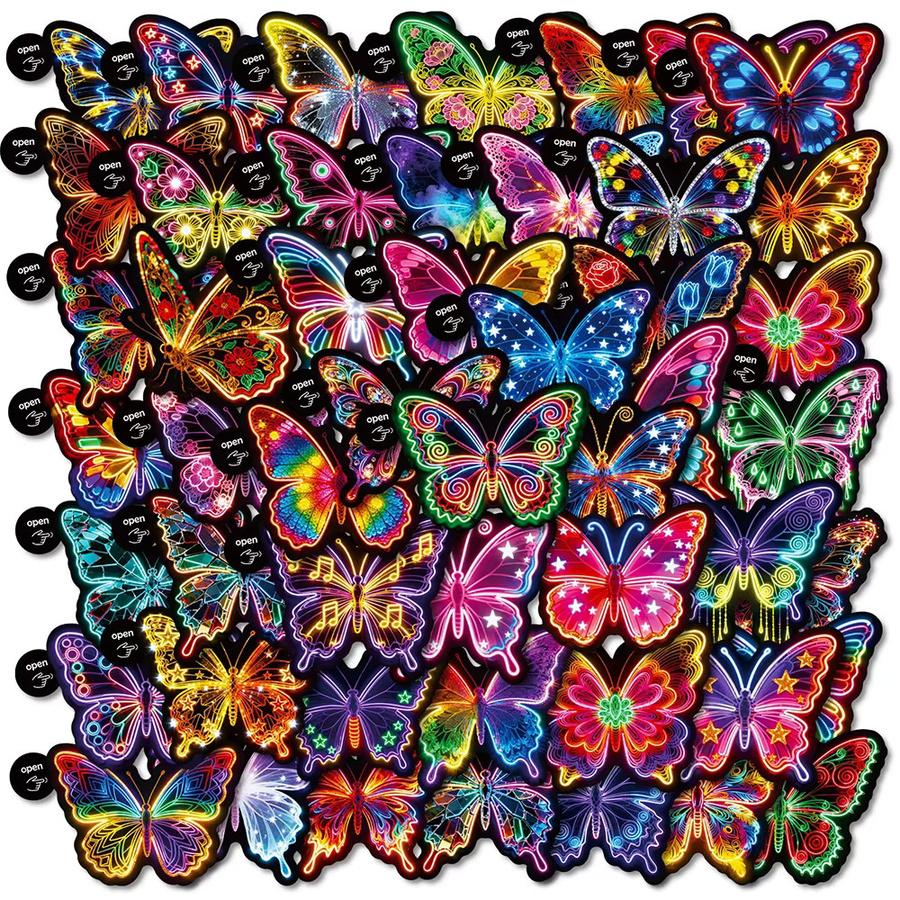 Charile Schmetterling Aufkleber, Bunt / Mehrfarbig, 10-teiliges Set - Bild 2