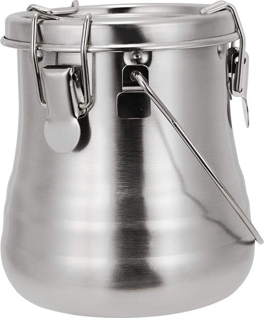 Edelstahl Pinselreiniger und Halter in Silber mit abnehmbarem porösem Filter, luftdichter Pinselwascher für Malbedarf, Größe groß - Bild 1