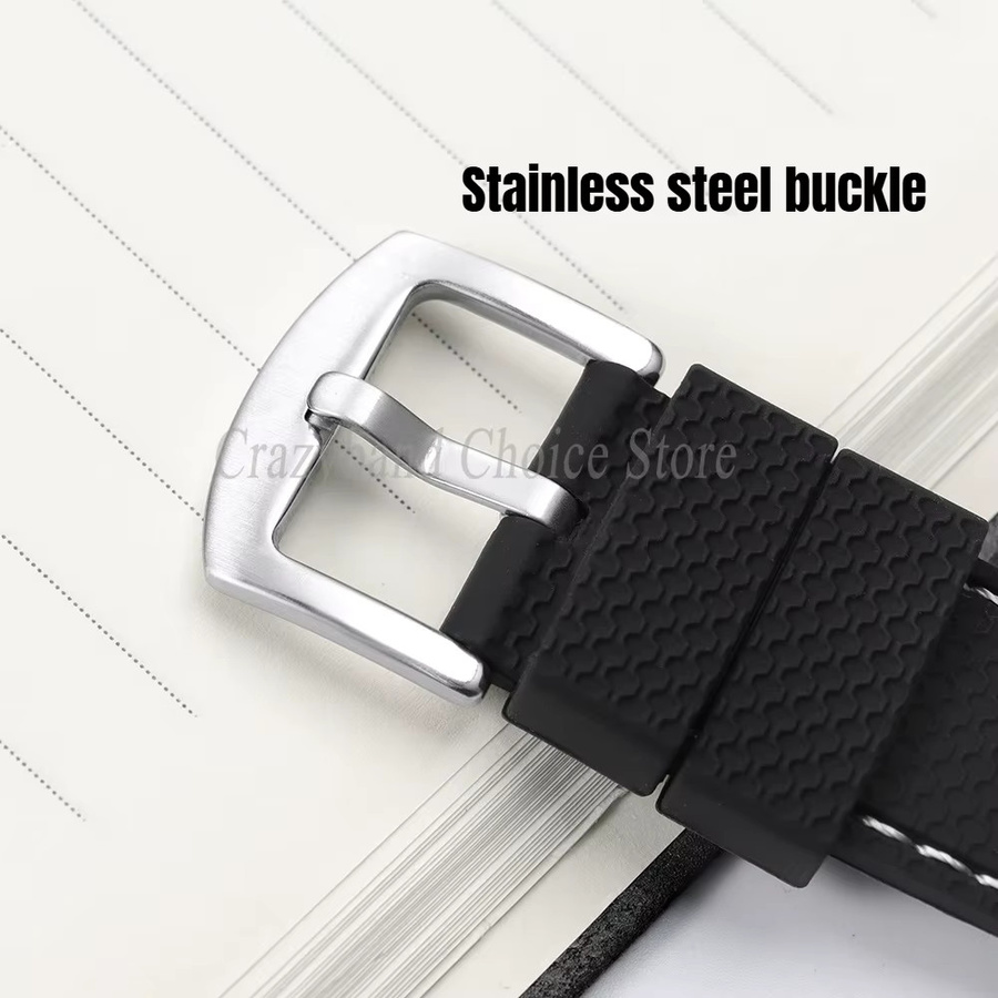 crazyband Uhrenarmband Silikon, Schwarz, Herren - Bild 2