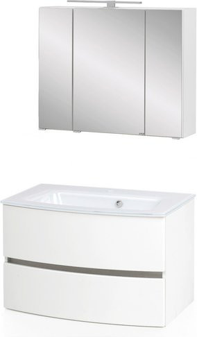HELD MÖBEL Waschtisch-Set KOPENHAGEN in Weiss, 4-teilig, modern und wandmontiert - Bild 1