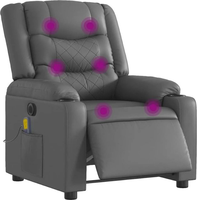vidaXL Massagesessel Elektrisch Grau Kunstleder Modell 11 - Bild 1